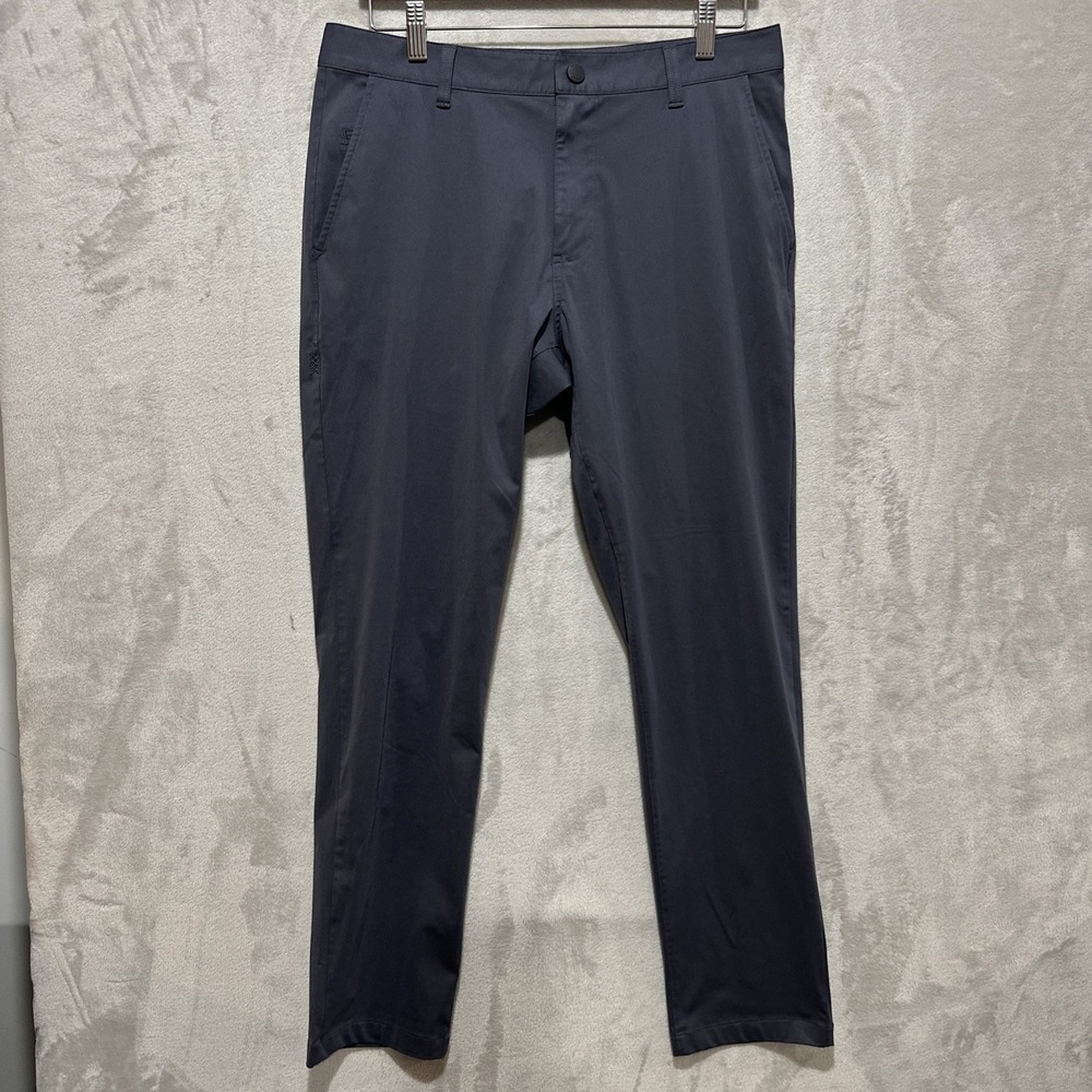 Rhone Commuter Pants Men's Size 32 Gray Flat Front 5 Pocket